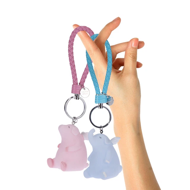 Cartoon Angel Elephant Pig Key Ring Porte-clés de voiture Sac Pendentif Charm
