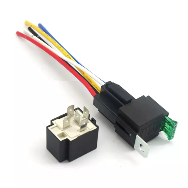 1PC 12V DC 4 Pin Car Automotive Fused Relay 30A Normally Open Relais 30A F_da