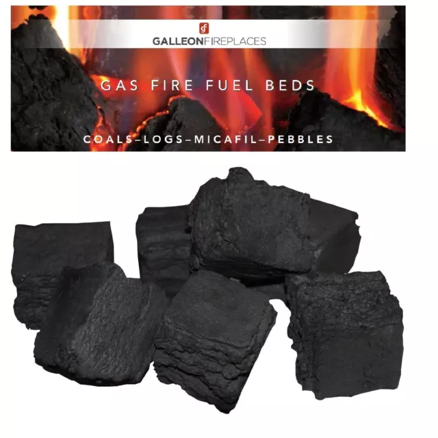 Gas Fire Ceramic Coal - Replacement Coals - Universal ! Top Quality Made in UK