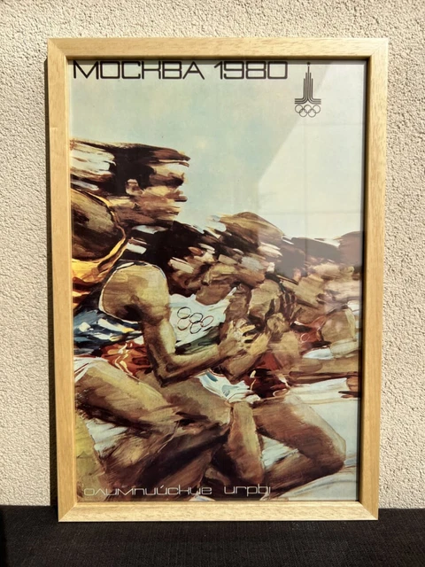 Affiche vintage originale de sport des Jeux olympiques de Moscou de 1980, architecture de la ville de Moscou - En vente sur France | jeux olympiques russie 1980