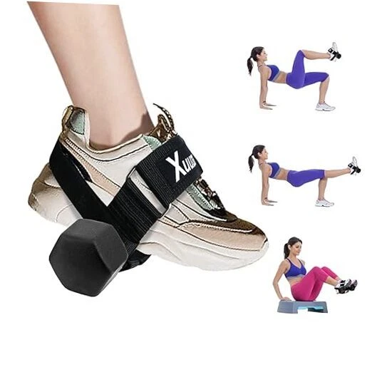 Lot de 2 poids de cheville, de jambe et de poignet - Sangle lestée - Durable - Pour fitness, yoga, course à pied, jogging - 1 kg