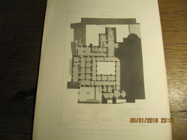 Planche Plan Général Couvent Latin de Bethléem 1874