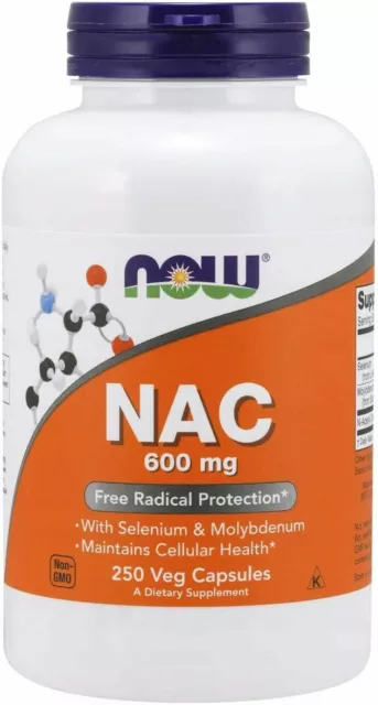 NOW Foods NAC N-Acetil Cisteina - 600mg - 250 Capsule Vegetali