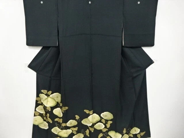 5942981: Japanese Kimono / Vintage Iro Tomesode / Kinsai / Embroidery / Pine Tre