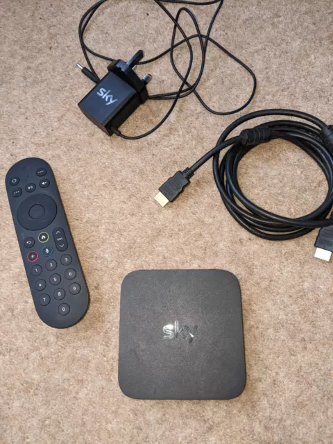 Sky Stream Puck TV streaming box. Includes Remote Control, Power Lead, Hdmi Lead