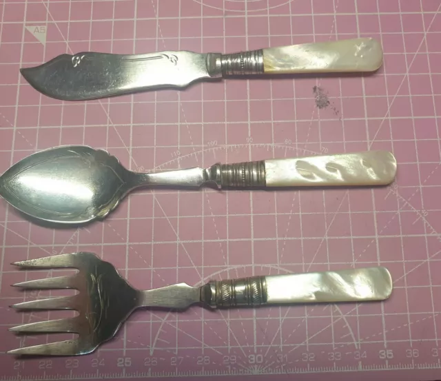Set posate di pesce vintage per bambini piccoli EPNS