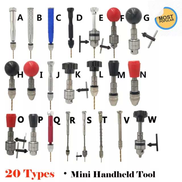 Alloy ARCHIMEDES DRILL FOR MINI BITS Push To Twist Hand Precision Micro Hobby