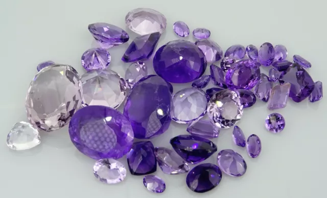 mixed lot of Amethyst 130.61ct natural loose gemstones