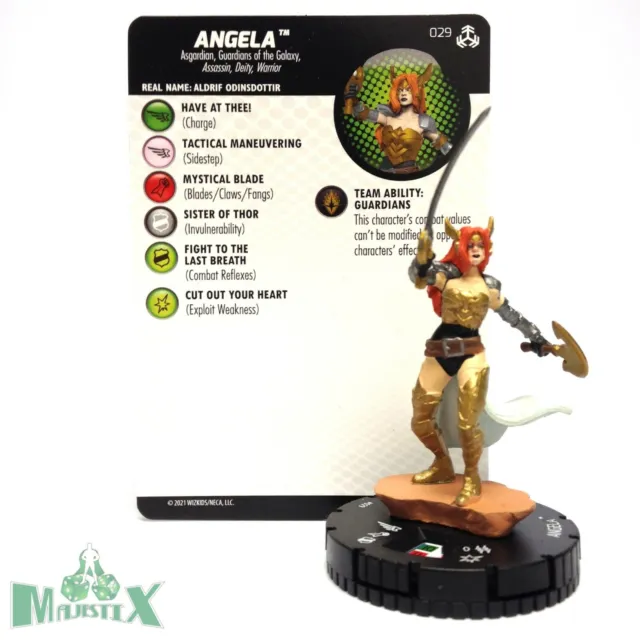 Heroclix Avengers War of the Realms set Angela #029 Uncommon figure w/card!