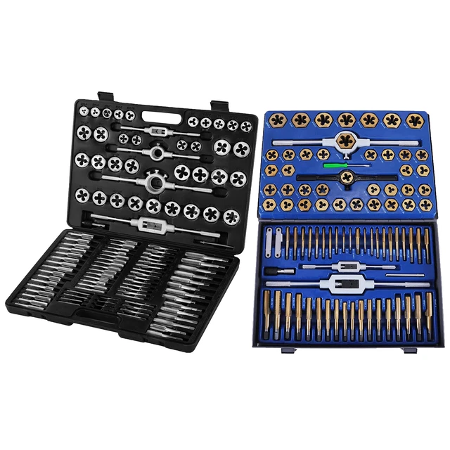 VEVOR Jeu de Tarauds &amp; Matrices Outil SAE Coffret Filières 60/86/110 PCS