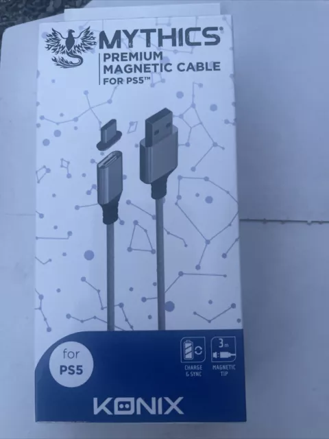 Câble magnétique pour PS5 - Konix - Blanc - Accessoires PS5