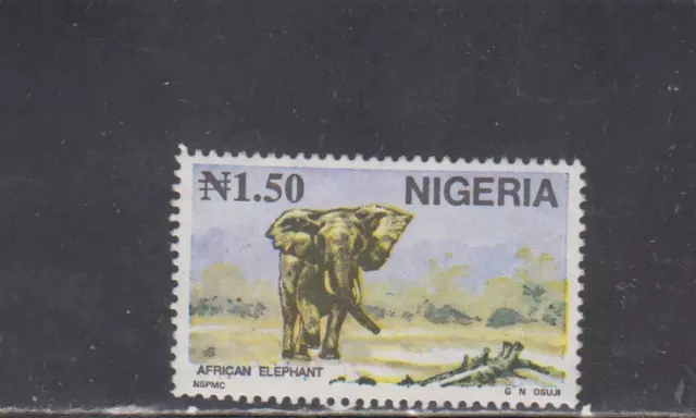 NIGERIA :  1992-93 - USED  - SCOTT #  615a ELEPHANTS