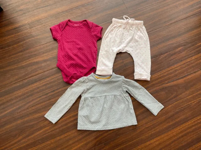 3 X Next Baby Girl 6-9 months Bundle, Vest, Leggings and top.