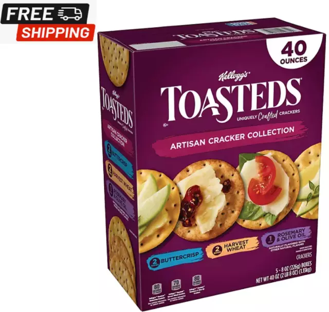 Kellogg's Toasteds Crackers Variety Pack (40 oz.)