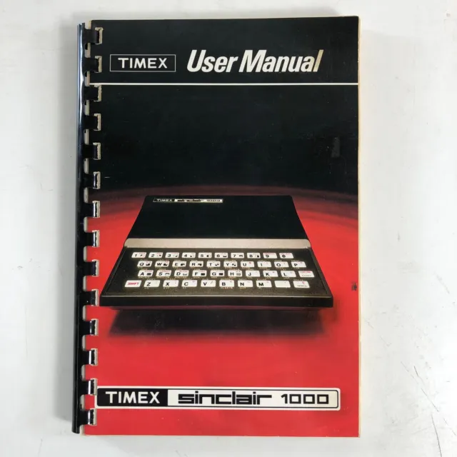 Original USER MANUAL Instruction Book for the Timex-Sinclair 1000 Computer 1982