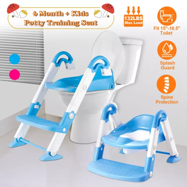 Kids Potty Training Seat Toilet Chair with Step Stool Ladder for Child Toddler