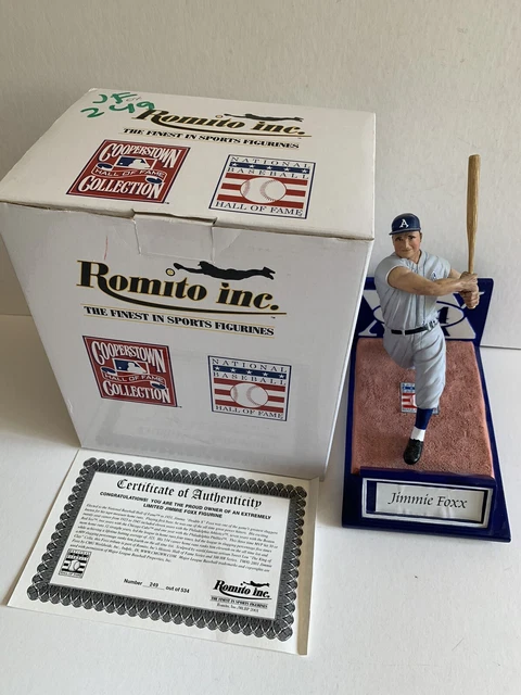 2001 Romito Philadelphia A's HOFer Jimmy Fox LTD ED Statue in Original Box & COA