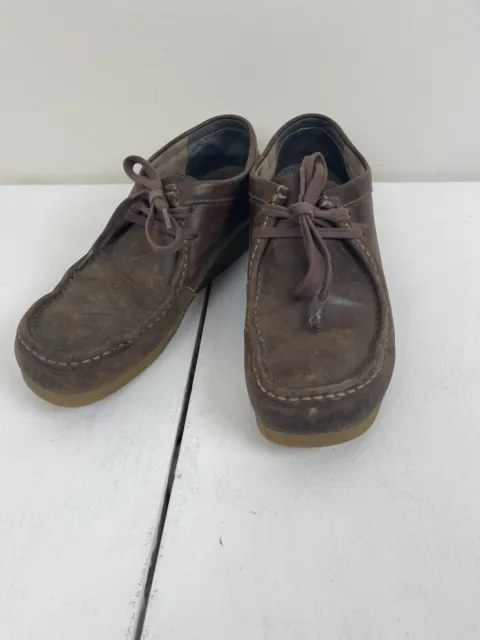 MEN'S SIZE 10 M Shoes Clarks WALLABEE BOOTS Moccasin Lace Up $30.00 ...