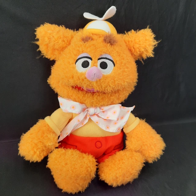 Disney Muppet Babies Fozzie Bear Plush Stuffed Baby Bear 13” Inch Beanie Bow
