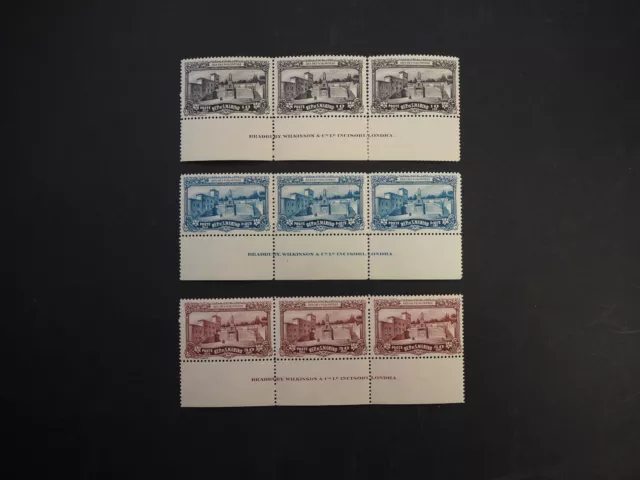 San Marino 1927, 3x Serie "Denkmal" (Druckvermerk),**/MNH, MiNr.238/39, ME 240,-