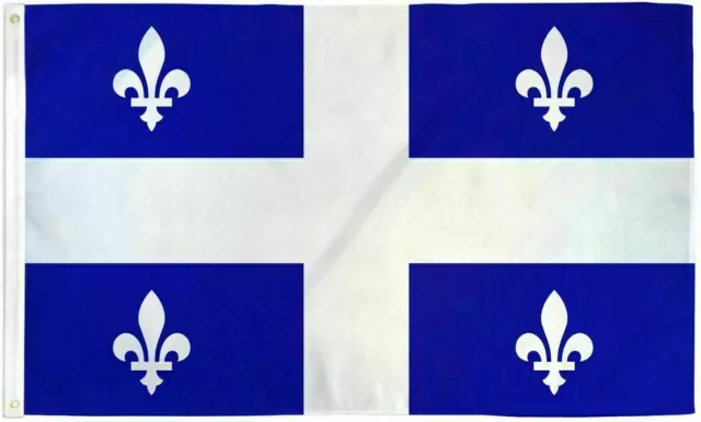 3x5 Quebec Canada Flag Canadian Province Banner Pennant New 100D