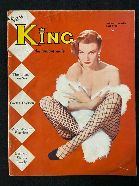 King Volume 1 #1 1958 Vintage Pin Up Magazine Vg King Volume 1 #1 1958 Vintage Pin Up Magazine Vg