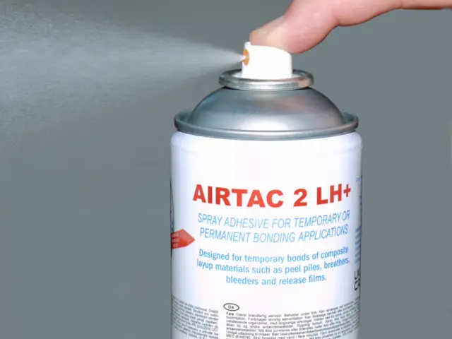 Airtac2 Adesivo Spray Composito 500ml per Fibra di Carbonio, Peeling Ply, Rete Infusione