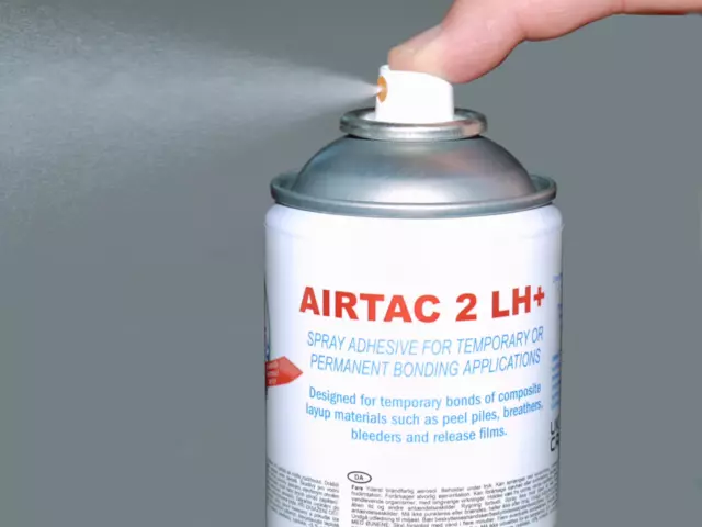 Airtac2 Adesivo Spray Composito 500ml per Fibra di Carbonio, Peeling Ply, Rete Infusione