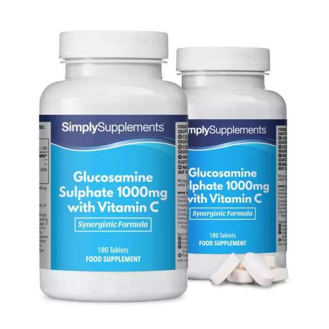 Glucosamina 1000mg con Vitamina C - 360 Comprimidos - Suplemento de calidad