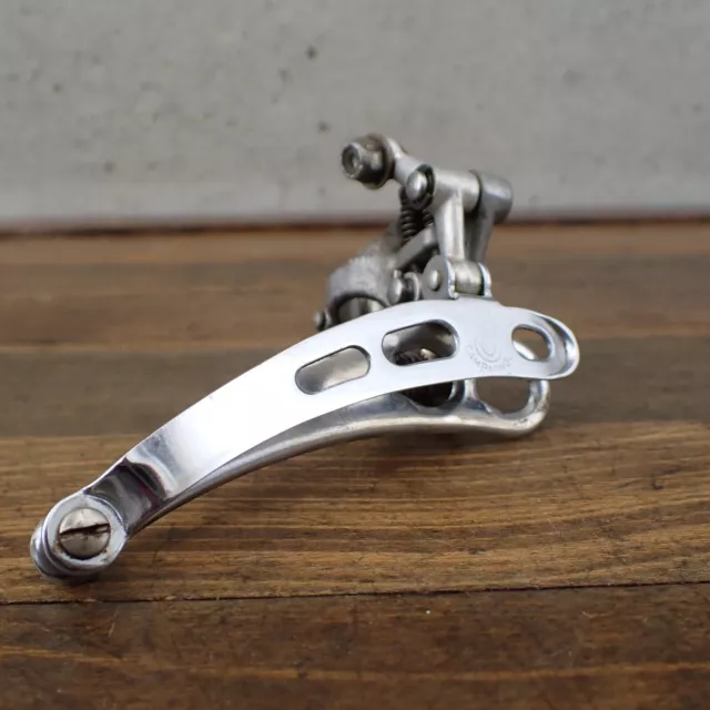 Vintage Campagnolo Record Front Derailleur Brev 3 Hole Clamp 28.6 Bottom Pull