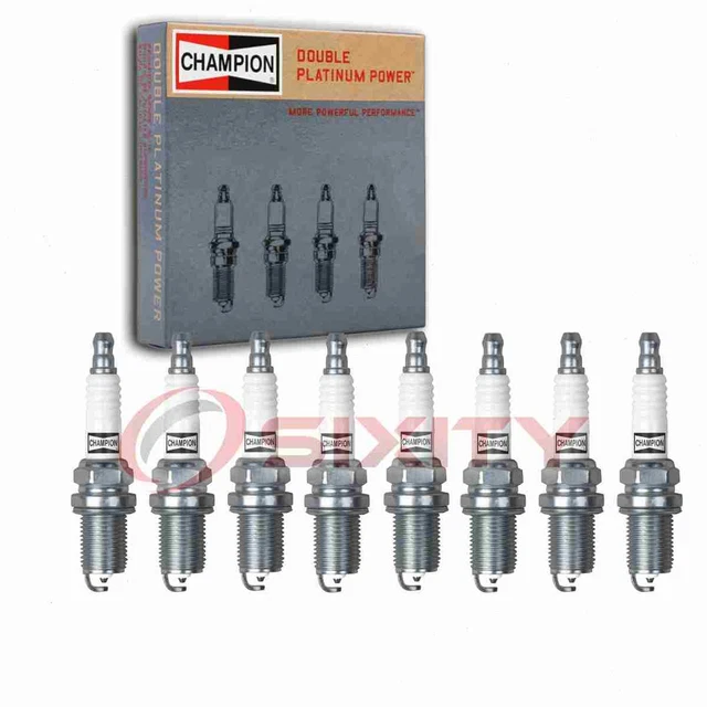 8 pc Champion Double Platinum Spark Plugs for 2009-2010 Jaguar XF 4.2L V8 ek