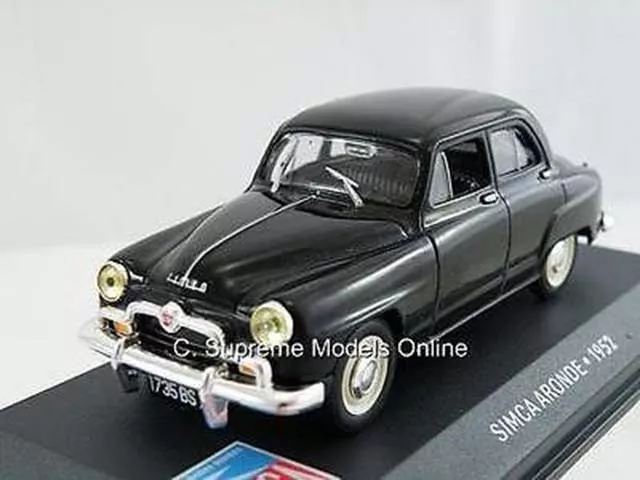 Simca Aronde Saloon Car 1952 1/43Rd Size Classic Black French Model R0154X (=)