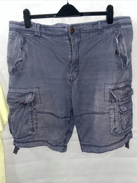 CARGO SUMMER SHORTS Men s 42 Waist Blue Casual St George by Duffer 14.99 PicClick UK