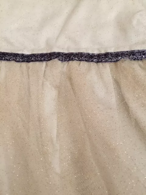 Robe bébé fille Carter's blanc cassé avec superposition tulle paillettes dorées taille 18M 3