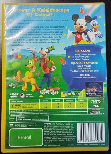 MICKEY MOUSE CLUB House - Mickey's Colour Adventure - DVD £1.85 - PicClick UK
