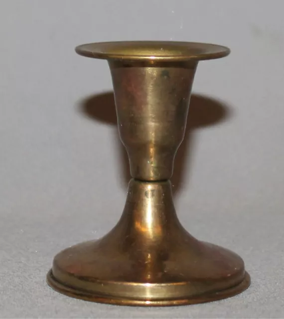 Antique Art Deco European Hand Made Small Bronze Candle Holder Candlestick