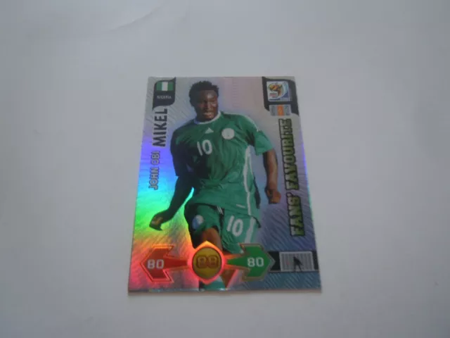 Carte adrenalyn panini - Afrique du Sud 2010 - Nigeria - John Obi Mikel - F.F.