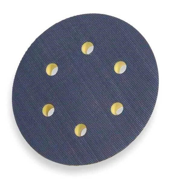 NORTON ABRASIVES Hook-and-Loop Disc BU Pad, 6 Hole, 6D 63642506146
