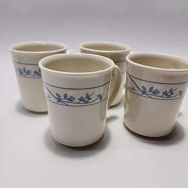 Set Of 4 - Corning Corelle First of Spring Straight 10 oz Coffee Cups Mugs