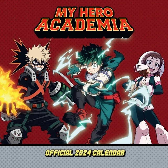 2024 CALENDAR MY Hero Academia Month to View Square Wall Hanging