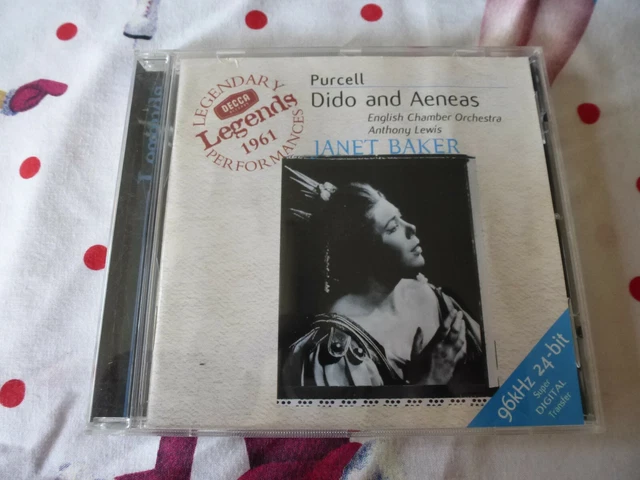 Janet Baker Purcell Dido And Aeneas English Chamber Orchestra Decca Cd Album