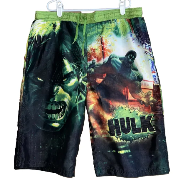The Incredible Hulk Shorts Swim Trunks Marvel Comics Hulk Youth Size XL 14/16