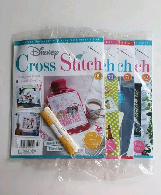 HACHETTE DISNEY CROSS Stitch Magazine 69, 70, 71, 72 Stitch Aladdin NEW
