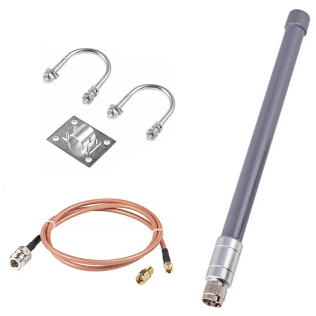 Antenna 32 42 55 cm 8 Dbi omnidirezionale buona qualità supporto a parete fisso