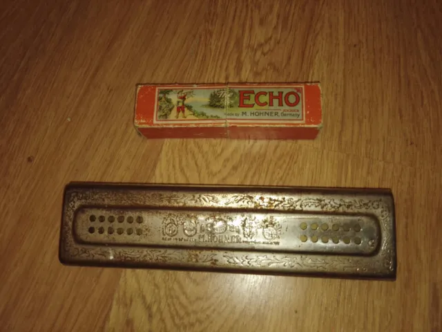 Ancien harmonica Hohner en boite d'origine  Echo - instrument musique allemand