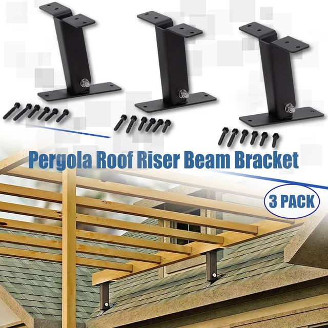 DOLEMODUO 3 Pack 304 Pergola Roof Riser Bracket For Patio