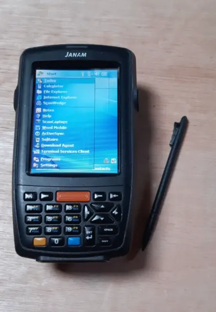 Janam XM66W-Mobile Computer Barcode scanner includes docking station and pen