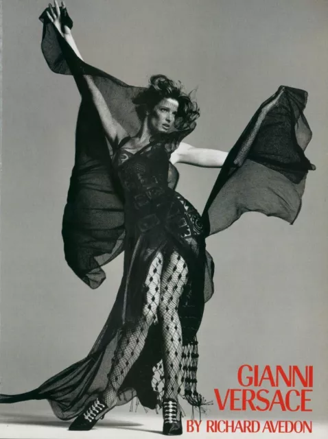 Versace Couture Magazine Print Ad Stephanie Seymour Richard Avedon Gianni 1993