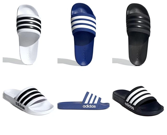 Adidas Slides Mens Sliders Adilette Cloudfoam Shower Flip Flops Sandals Shoe