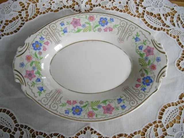 Vintage Syracuse China BLOSSOM TIME Old Ivory O.P.CO Platter Flowers ~ 6" x 8"